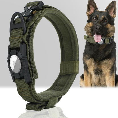 Dog Collar, Adjustable Dog Collar with Air Tag, Pet Collar with Handle, Pet Collar for Medium Large Dogs