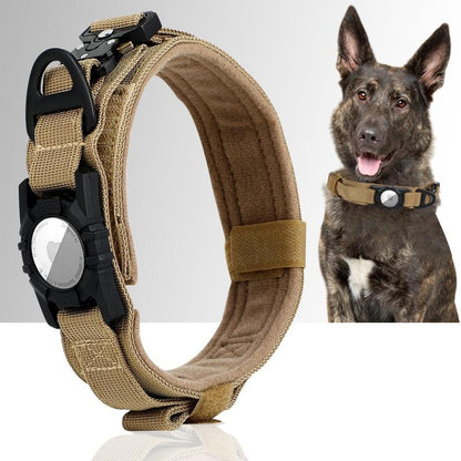 Dog Collar, Adjustable Dog Collar with Air Tag, Pet Collar with Handle, Pet Collar for Medium Large Dogs